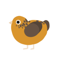 (unnamed), a orange and bark chicken with a neck-speckle pattern