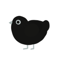 (unnamed), a black chicken with a neck-speckle pattern