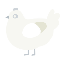 Moonstone, a white chicken