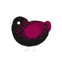 (unnamed), a sable and maroon chicken with a half-lace pattern