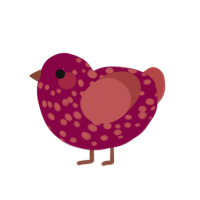 Red Robin, a maroon and red chicken with a speckle pattern