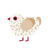 pending, a white and beige chicken with a speckle pattern