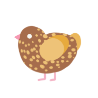 (unnamed), a brown and honey chicken with a speckle pattern