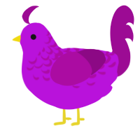 (unnamed), a amethyst and plum chicken with a half-lace pattern