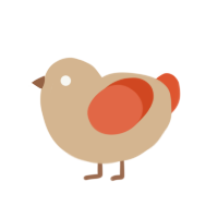 (unnamed), a beige and vermilion chicken