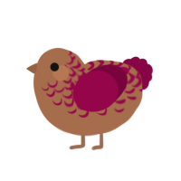 (unnamed), a brown and maroon chicken with a half-lace pattern