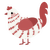 A white and red chicken with a bar pattern