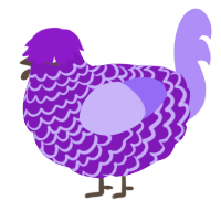 (unnamed), a violet and lilac chicken with a lace pattern