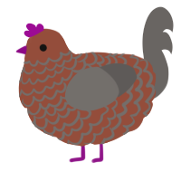 (unnamed), a russet and grey chicken with a lace pattern