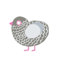 (unnamed), a ash and mist chicken with a lace pattern