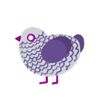 Little Bombardier, a mist and overcast chicken with a lace pattern