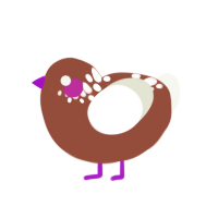 (unnamed), a russet and white chicken with a neck-speckle pattern