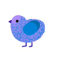 (unnamed), a lilac and sapphire chicken with a double-lace pattern