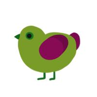 Yoshi, a chartreuse and wine chicken