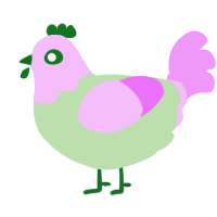 (unnamed), a gluppy and lavender chicken with a head pattern