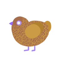 Gold, a brown and gold chicken with a double-lace pattern