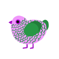 (unnamed), a lavender and viridian chicken with a lace pattern