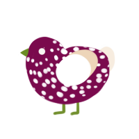 Berry Tim, a wine and cream chicken with a speckle pattern