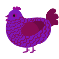 so grape, a violet and wine chicken with a lace pattern