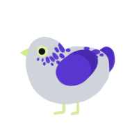 (unnamed), a mist and indigo chicken with a neck-speckle pattern