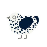 tbn, a white and tumblr chicken with a speckle pattern