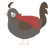 A grey and bark chicken with a neck-speckle pattern