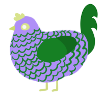 我不喜欢, a lilac and leaf chicken with a lace pattern