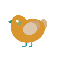 yimpy, a orange and beige chicken