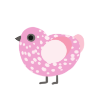 (unnamed), a pink and rose chicken with a speckle pattern