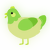 A lemon and grass chicken with a head pattern