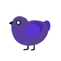 Seer, a overcast and indigo chicken with a lace pattern