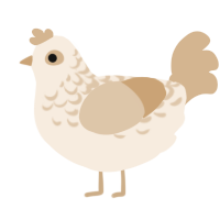 (unnamed), a cream and beige chicken with a half-lace pattern