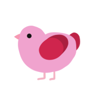 (unnamed), a pink and crimson chicken