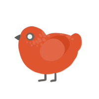 Vont, a vermilion chicken with a neck-speckle pattern