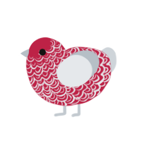 (unnamed), a crimson and mist chicken with a double-lace pattern