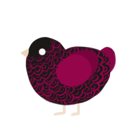 (unnamed), a sable and maroon chicken with a double-lace pattern