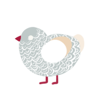 (unnamed), a silver and cream chicken with a double-lace pattern