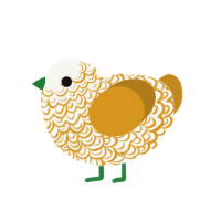 (unnamed), a white and ochre chicken with a double-lace pattern