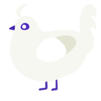 Grarylist, a white chicken