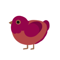 (unnamed), a red and maroon chicken with a head pattern