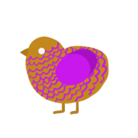 (unnamed), a ochre and amethyst chicken with a lace pattern