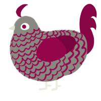 (unnamed), a ash and maroon chicken with a lace pattern