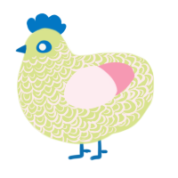 A lemon and rose chicken with a double-lace pattern