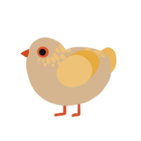 (unnamed), a beige and honey chicken with a neck-speckle pattern