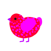 PINK, a wine and fuchsia chicken with a speckle pattern