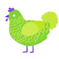 (unnamed), a grass and lime chicken with a lace pattern