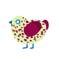 (unnamed), a apple and maroon chicken with a speckle pattern