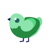 (unnamed), a viridian and spring chicken with a head pattern