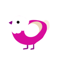 (unnamed), a fuchsia and cream chicken with a head pattern