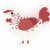 A white and red chicken with a half-lace pattern